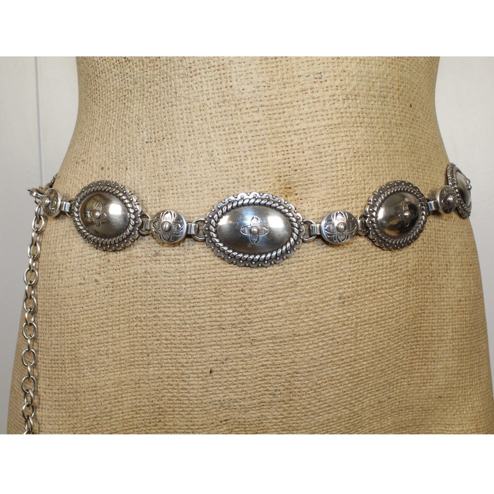 Tony Lama Silver Concho Chain Belt